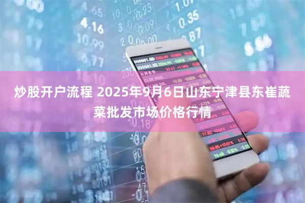 炒股开户流程 2025年9月6日山东宁津县东崔蔬菜批发市场价格行情